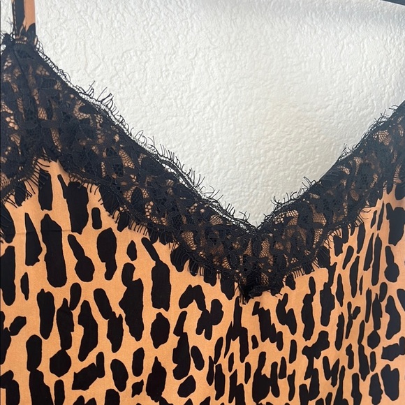 BP WOMEN  SIZE XL Leopard Print Lace Trim Cami Top - Picture 6 of 11